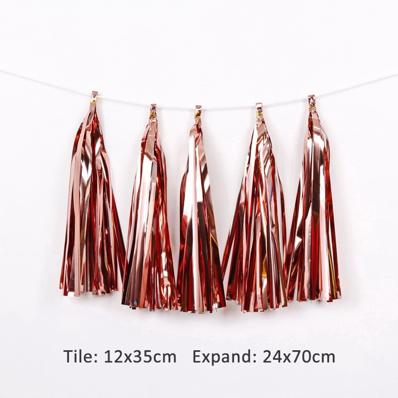 1 conjunto multi purpose estilo europeu festa de aniversário suprimentos chá de fraldas tecido diy borla guirlanda decoração do casamento crepe papel: rose gold