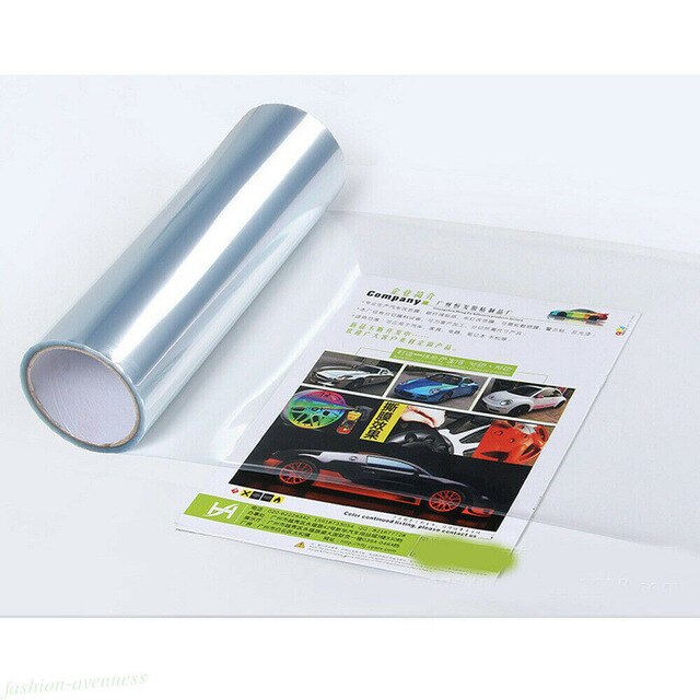 Film Car Headlight Sticker 30*60cm Protector Stretchable Adhesive Decor: Transparent