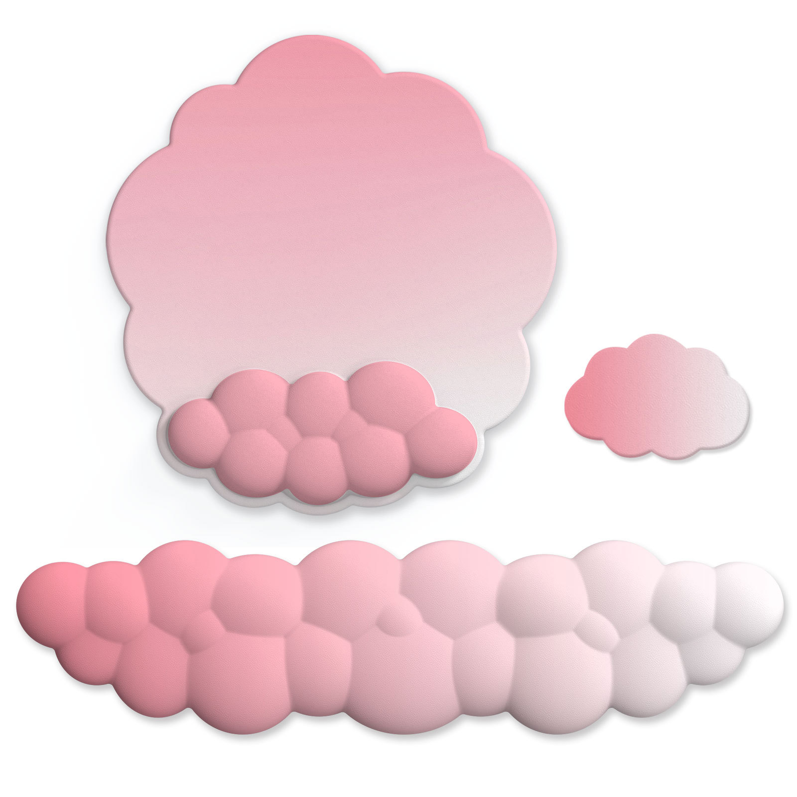 Cloud Gradient Gaming Keyboard Pad Wrist Pad Cloud Wrist Pad Mouse Pad Ergonomic Laika Foam Memory Non-Slip Support Office: light green