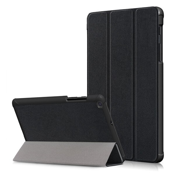 Gligle Slim Leather Case cover for Samsung Galaxy Tab A 8.0 SM-T290 SM-T295 SM- T297 Tablet shell+screen film+touch pen: black