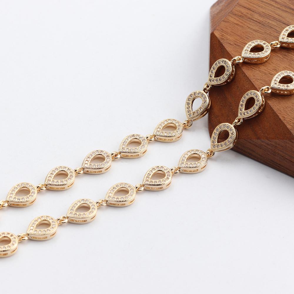 GUFEATHER M700, schmuck zubehör, 14k gold überzogen, diy ketten, zirkon, charme, hand made, kupfer metall, schmuck machen, 20 cm/lot