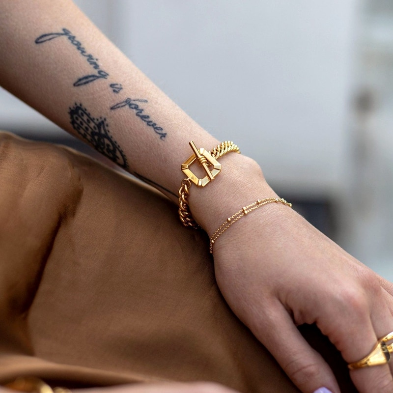 Flashbuy chaîne Bracelet pour femmes déclaration métal Bracelet pendentif Bracelet pour les femmes nouveaux bijoux