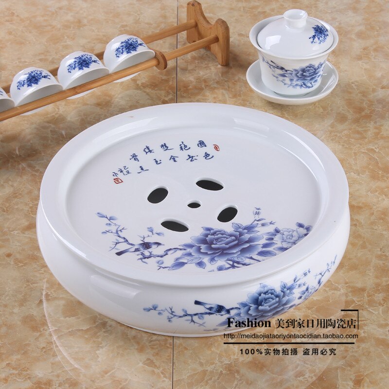 Kung Fu tea set for black tea,Blue and white porcelain teaset