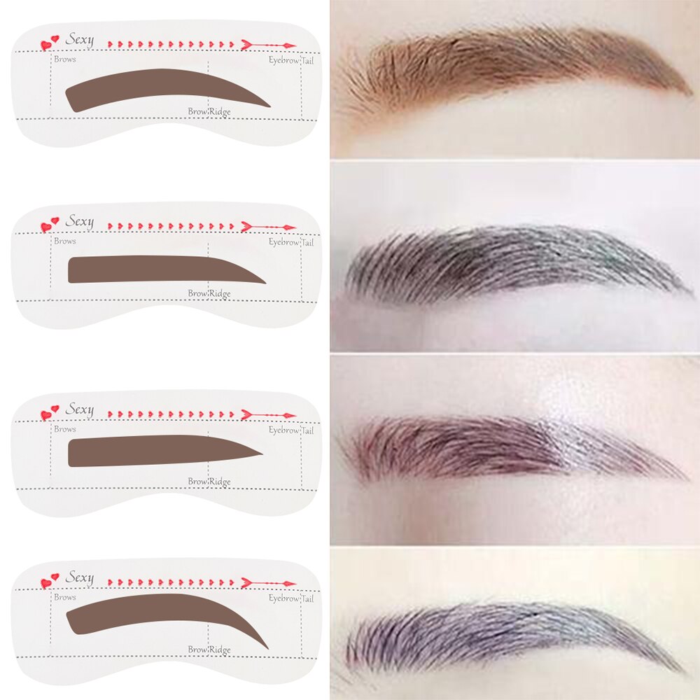 4/10 Styles Grooming Eyebrow Stencil Kit Makeup Tools DIY Beauty Eyebrow Template Stencil For Women Beauty Tools Accessories