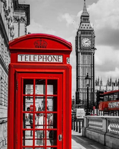 Evershine maling efter tal blomster håndmalet vægkunst billede af tal rose tegning lærred boligindretning: Szes -769