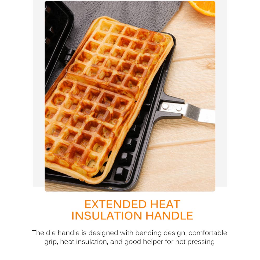 2 Model Waffle Maker Heart Shaped DIY Waffle Maker Waffle Cake Mold Baking Tray Household Baking Accessories Gas Pancake Maker