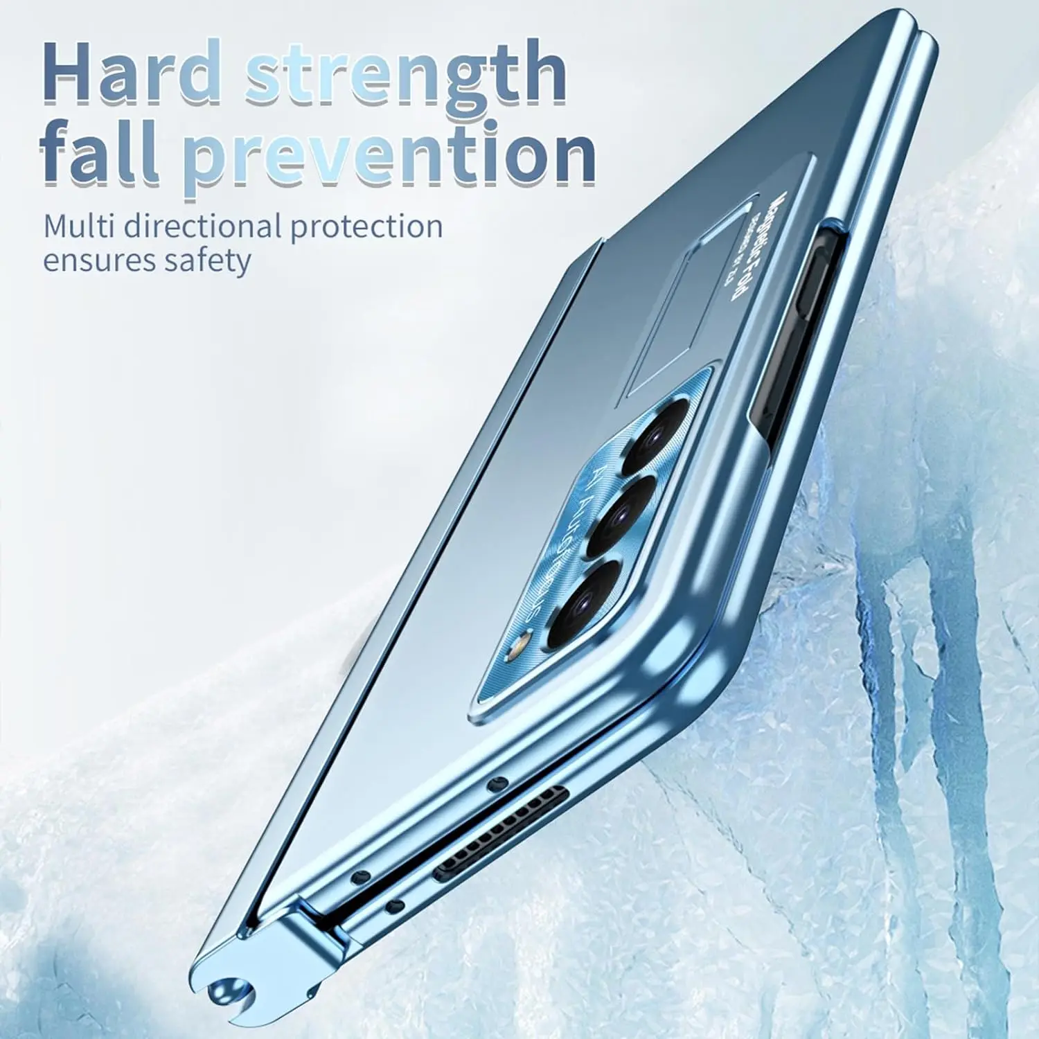 Luxe Pc Case Voor Samsung Galaxy Z Fold 5 3 4 Case Met S Pen En Pen Houder Scharnier Bescherming Ingebouwde Screen Protector Stand
