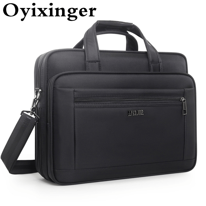 OYIXINGER cartella da uomo Super grande capacità borsa a tracolla Oxford impermeabile per 15 17 valigetta da lavoro Macbook Air Pro da 19 pollici