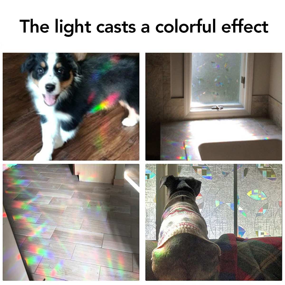 3D Crystal Tinted No Glue Static Window Film Anti-UV Rainbow Films for Stained Glass Self-Adhesive Films Sticker Glas Bathroom