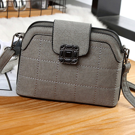 Annmouler-bolso cruzado de piel sintética para mujer, bandolera de hombro en 3 colores: Grey