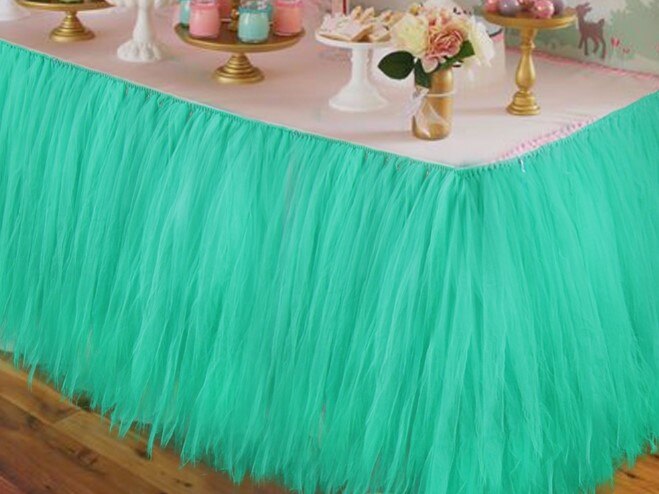 Hochzeit Party Tüll Ballettröckchen Tisch Felsen Geburtstag Baby Dusche Hochzeit Tisch Dekorationen Diy Handwerk Liefert: Grün