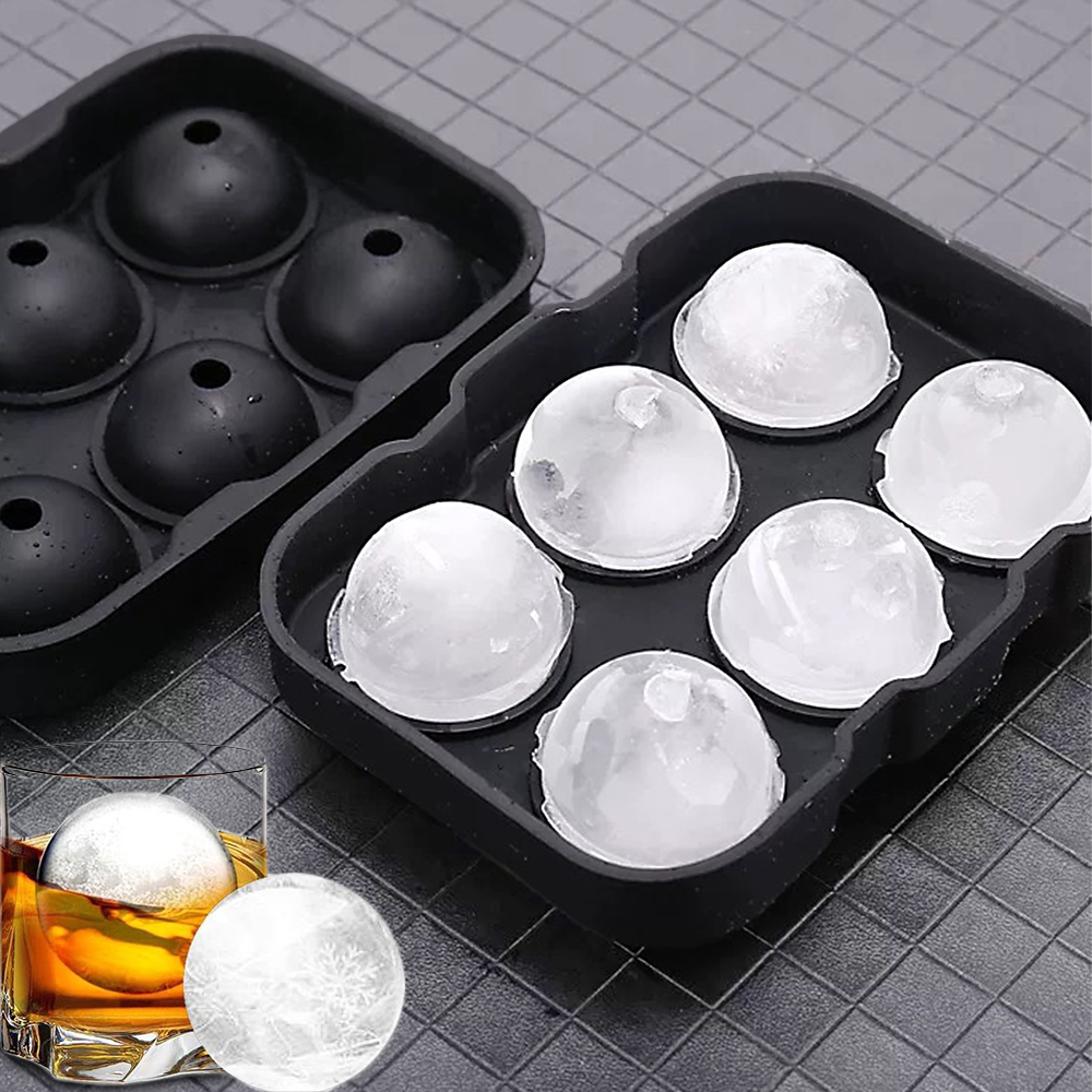 Grote ijsblokjesvormen Set Siliconen Whiskey Ice Cube Ball Mold Ronde vierkante trays voor cocktails Bevriezen zelfgemaakte Iced Drink Barbenodigdheden