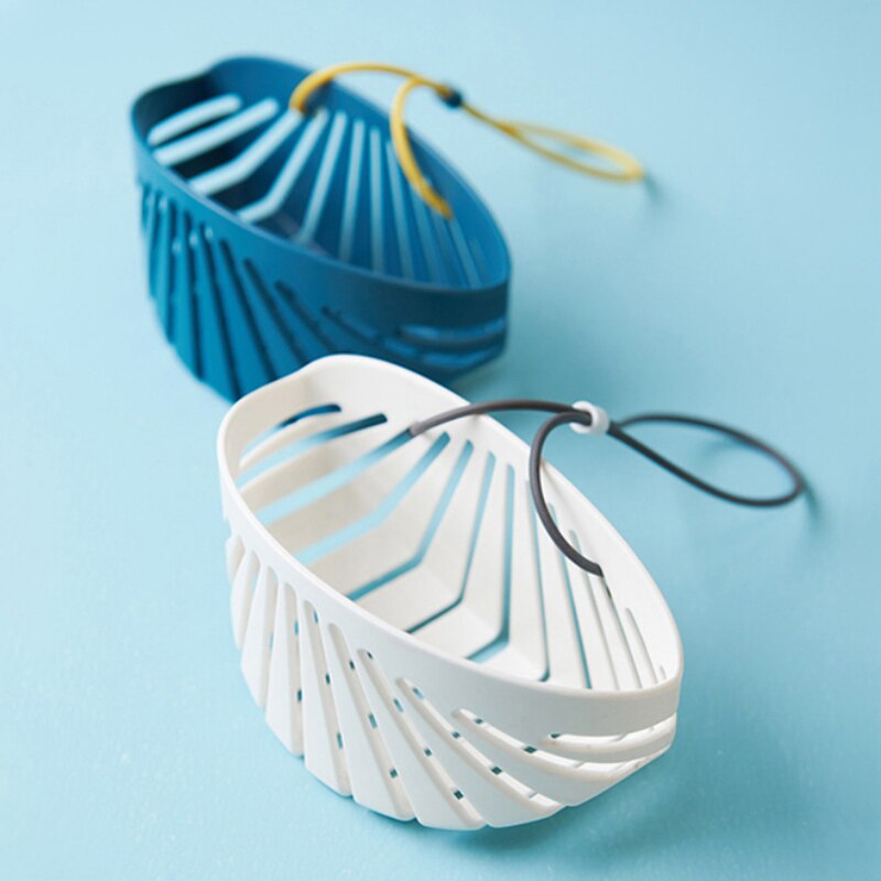 Suction Cup Perforated Hanging Kitchen Tool Drain Sponge Storage Hanging Basket Rack Organizer Dish Cloths Scrubbers Holder Rack