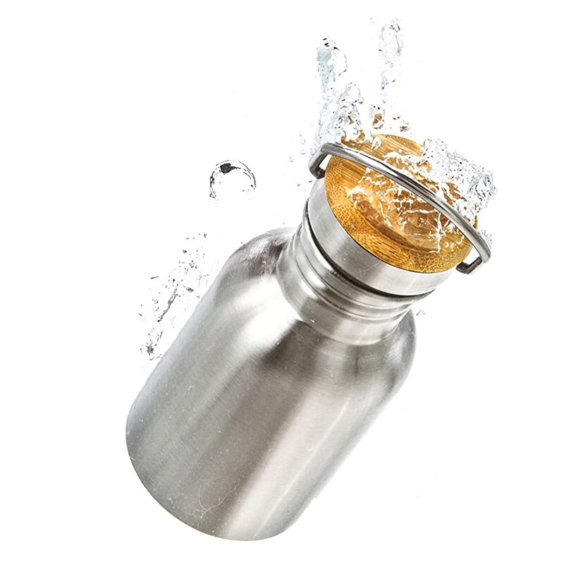 Grote Capaciteit Rvs Bidon Lekvrij Duurzaam Metalen Fles Water Milieu Water Fles