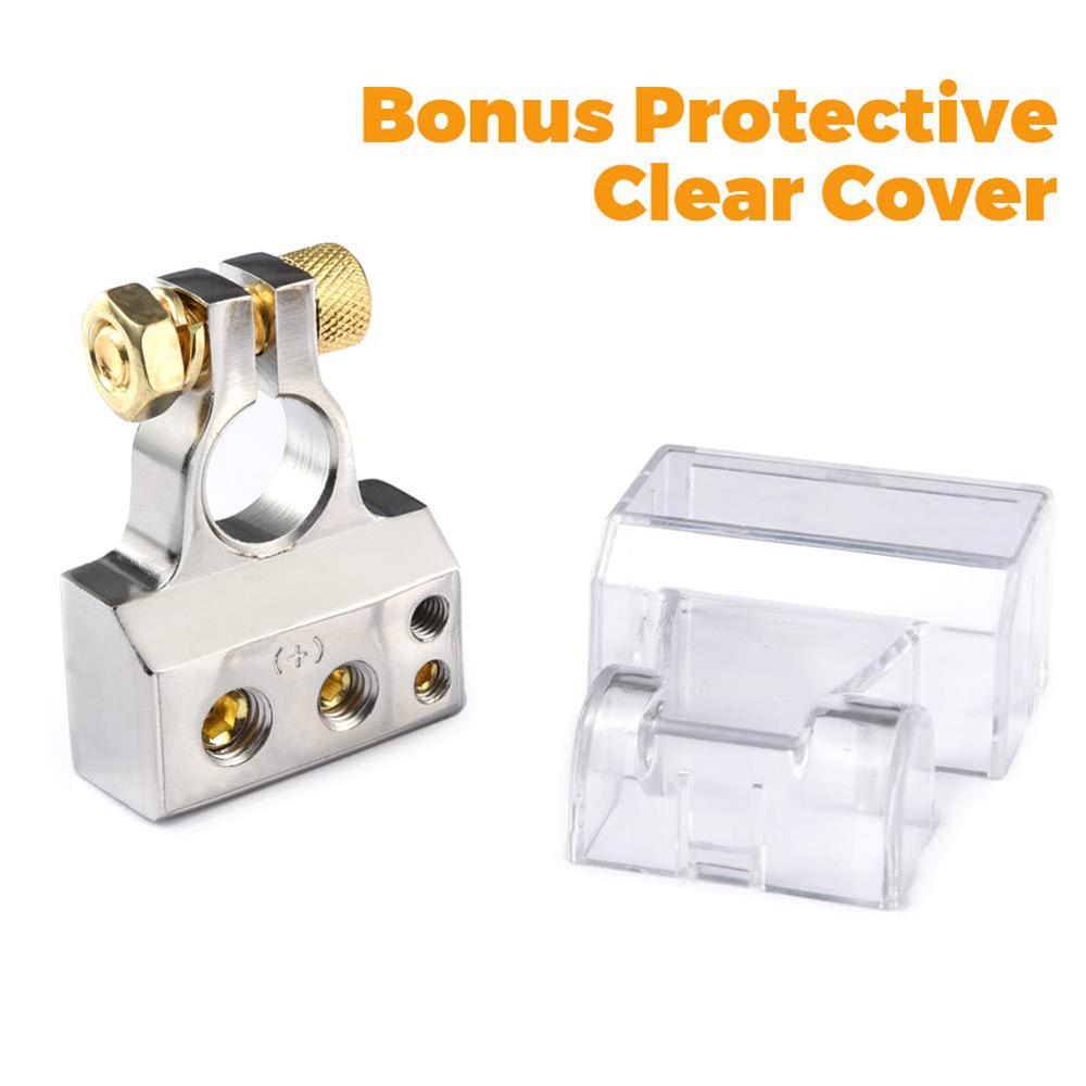 2 PCS/Set Car Audio Modified Battery Head 2GA-10GA Car Battery Clip Connector Auto Charger Batteries Terminals For Van Boat