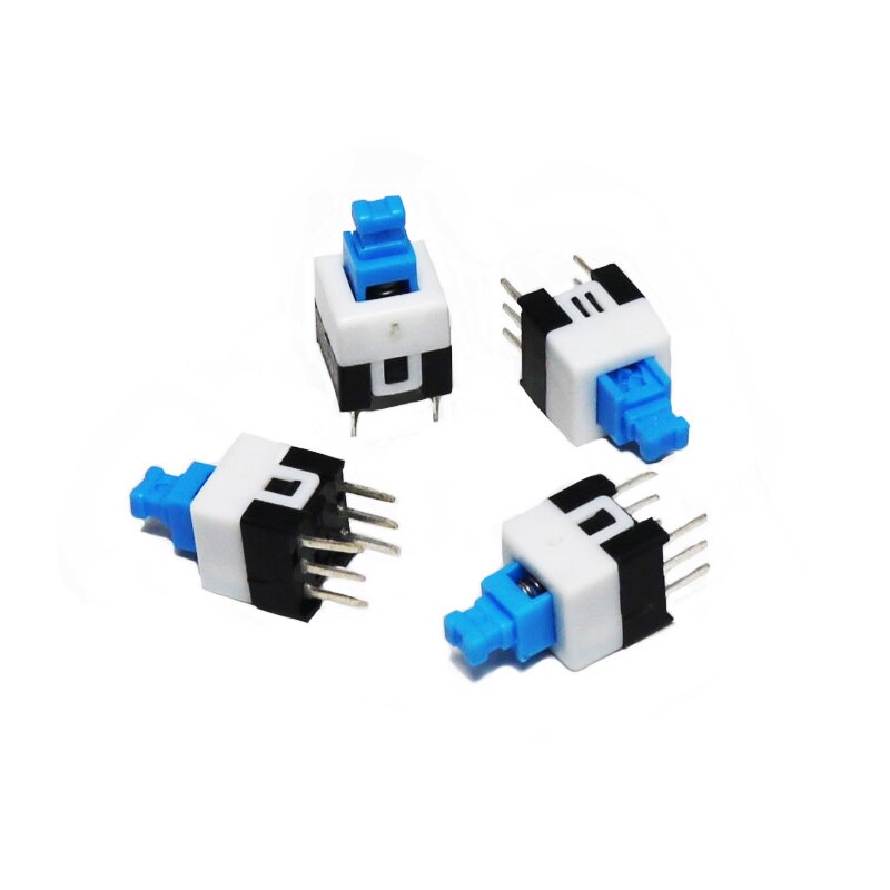 100 Stks/partij 5.8X5.8 7X7 8X8 8.5X8.5Mm Zelfsluitende/Unlock Push tactile Vermogen Micro Switch 6 Pin Knop Schakelaars