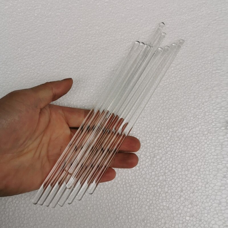 10 stk / mye 6.0*200mm rund glasspinne uten hullprisme diy lysekrone krystaller lampe hotell og gjesterom belysningstilbehør