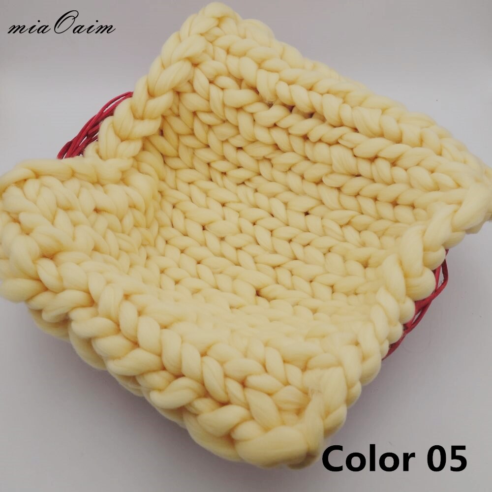Couverture tricotée pour -né 2 pièces/lot | Couverture antichoc pour -né, accessoire Photo épais pour couverture de bébé, panier de remplissage, support pour photographie