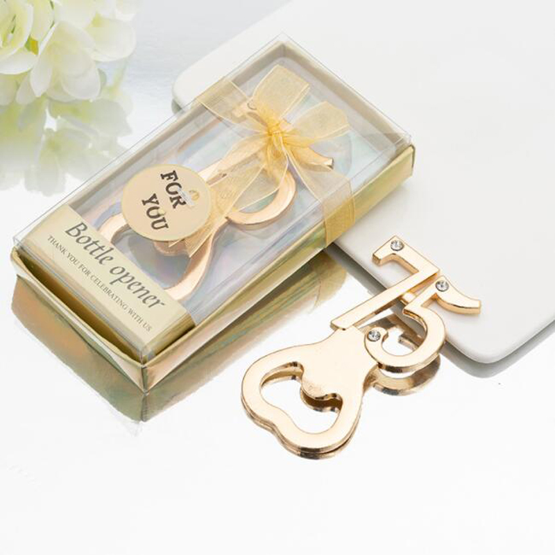 10pcs/lot Wedding Anniversary Party Favors Adult Ceremony Guest Giveaways Birthday Bottle Opener For Party: 75