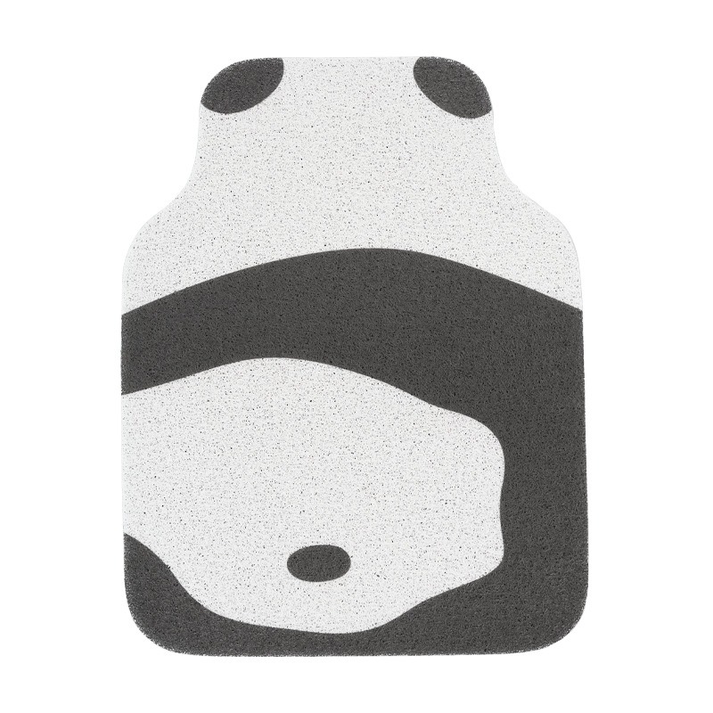 Panda Cartoon Car Floor Mats, Cute Silk Circles, Easy To Clean, Anti Dirt Car Floor Mats, General Car Interior Products