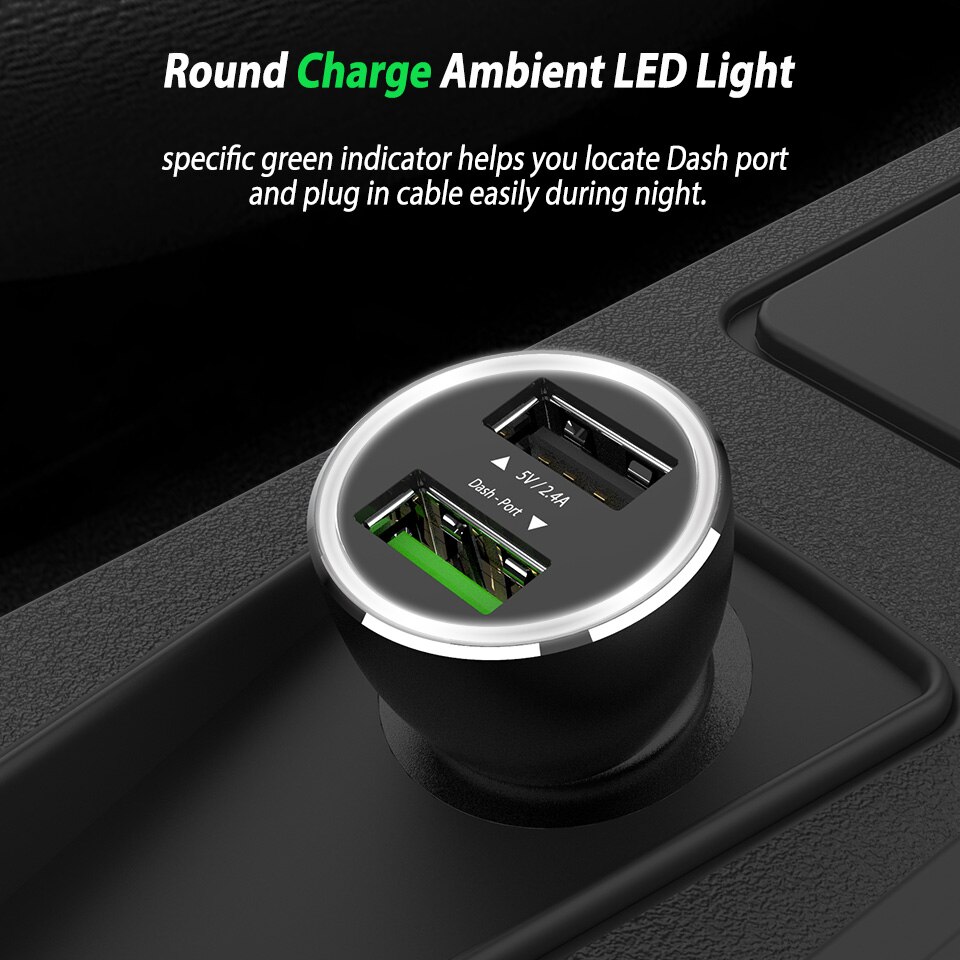 Warp Dash Charge Usb Car Charger for OnePlus 8 Pro 7T 7 One Plus 7T Original Metal Dual Usb Auto Charger Quick Fast Car Charging