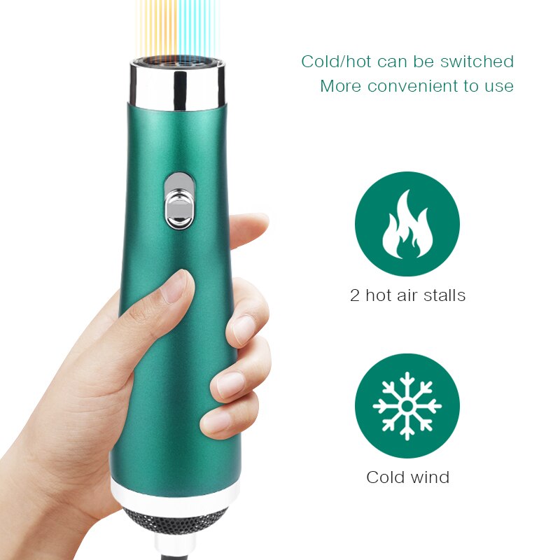 3 In 1 Multifunctional Diffuser Hair Dryer Comb Curly Straight Dual-Purpose Hair Comb Three-Speed Adjustment Modeling Tool 38D