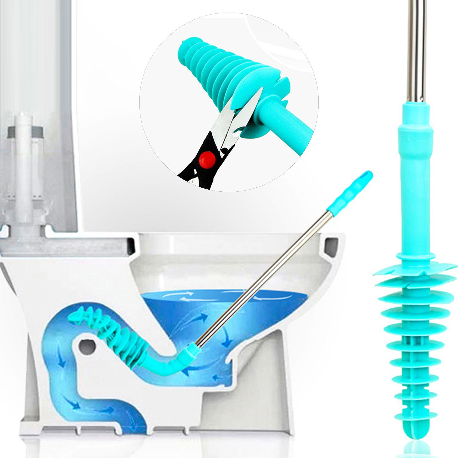 Dock Pipe Dredge Tool Flexible Pickup Drain Auger Toilet Wavy Pneumatic Dredge Air Pressure Blockage Remover Pipe Plunger