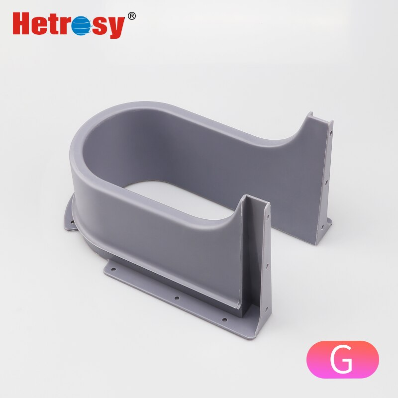 Hetrosy Hardware Plastic U Shape Drawer Slot Accessories Under the Sink For Cabinet Drawer Waterproof Baffle Fittings: G Type Grey