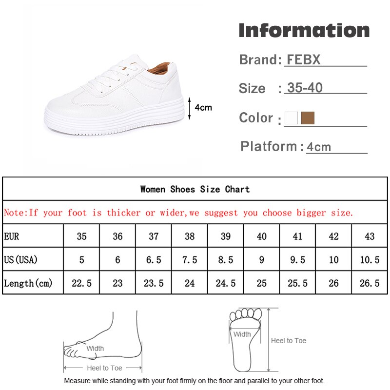 Kvinders efterårssko kvinde sneakers platform hvide flade sko snøre damer kvindeligt fodtøj afslappet studerende sko