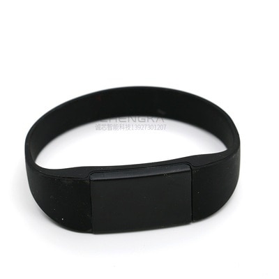 Bracelet RFID en Silicone, 125KHZ, étanche, noir, proximité de piscine, 1 pièce, TK4100, RFID