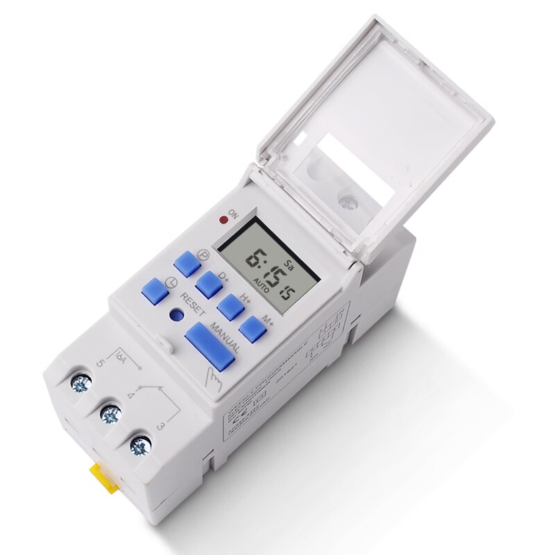 220V 16A Digital Timer Switch Programmable Time Relay for High Power LED Lighting Loading ON/OFF