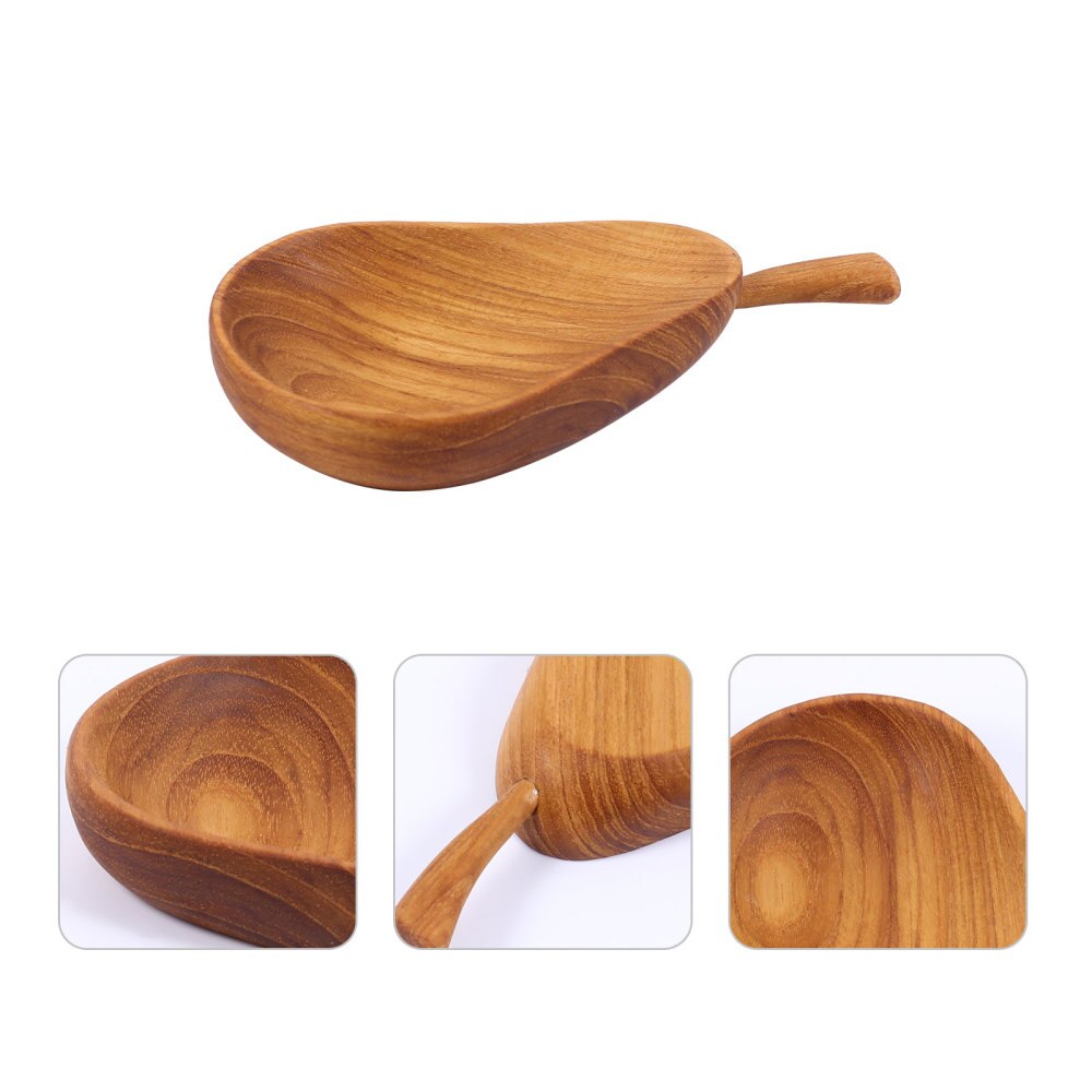 Wooden Sauce Dish Practical Sauce Dish Restaurant Pear-shaped Sauce Plate: Default Title