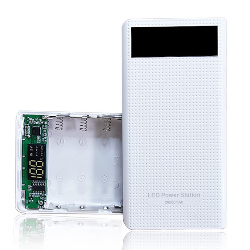 QC3.0 7X18650 Usb Type C Power Bank Batterij Lader Case Diy Box Shell 5V Power Houder Lcd 7*18650 Voor Mobiele Snel Opladen