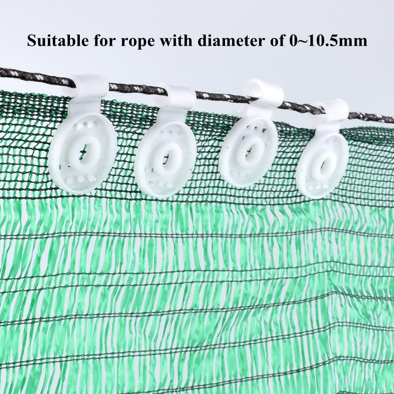 1~100Pcs White Sun Shade Net Clip Sunshade Net Fixing Clip Greenhouse Shade Cloth Fix Clamp Plastic Grommet Fence Netting Hook