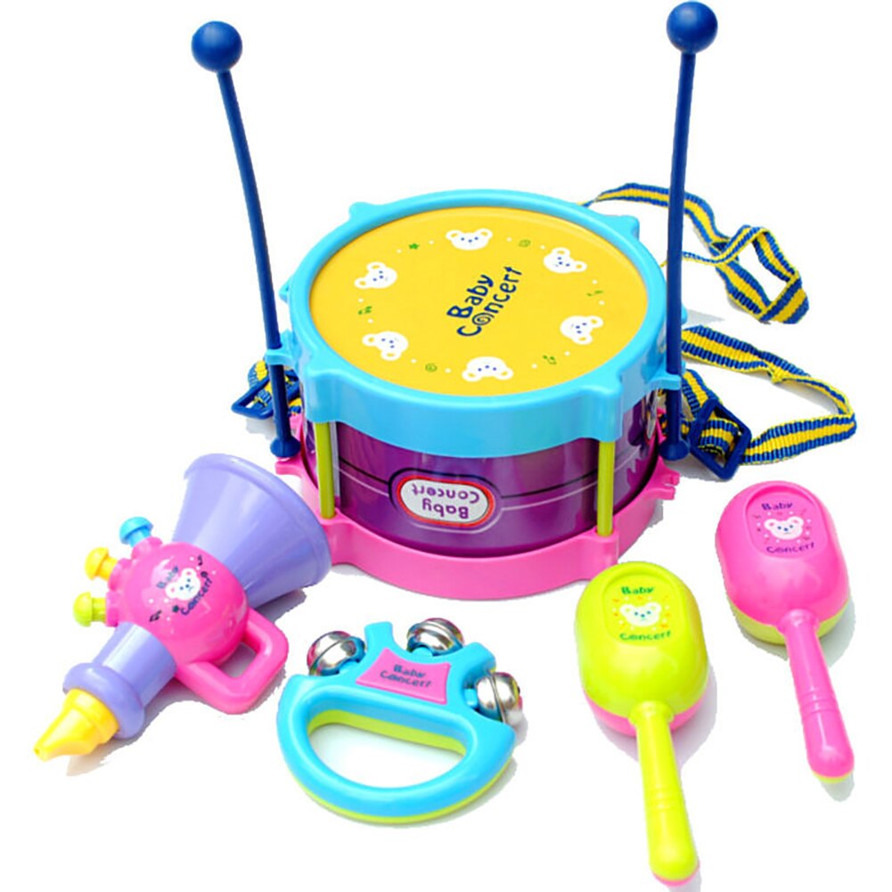 Pædagogisk legetøj baby musikinstrumenter rasler klokker håndklokker børn tidligt læring rangle jul