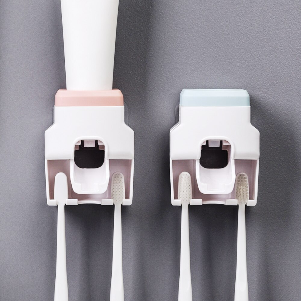 Automatic Toothpaste Dispenser Bathroom Toothbrush Holder Wall Mount Toothpaste Squeezer For Toilet Home Bathroom Accessories