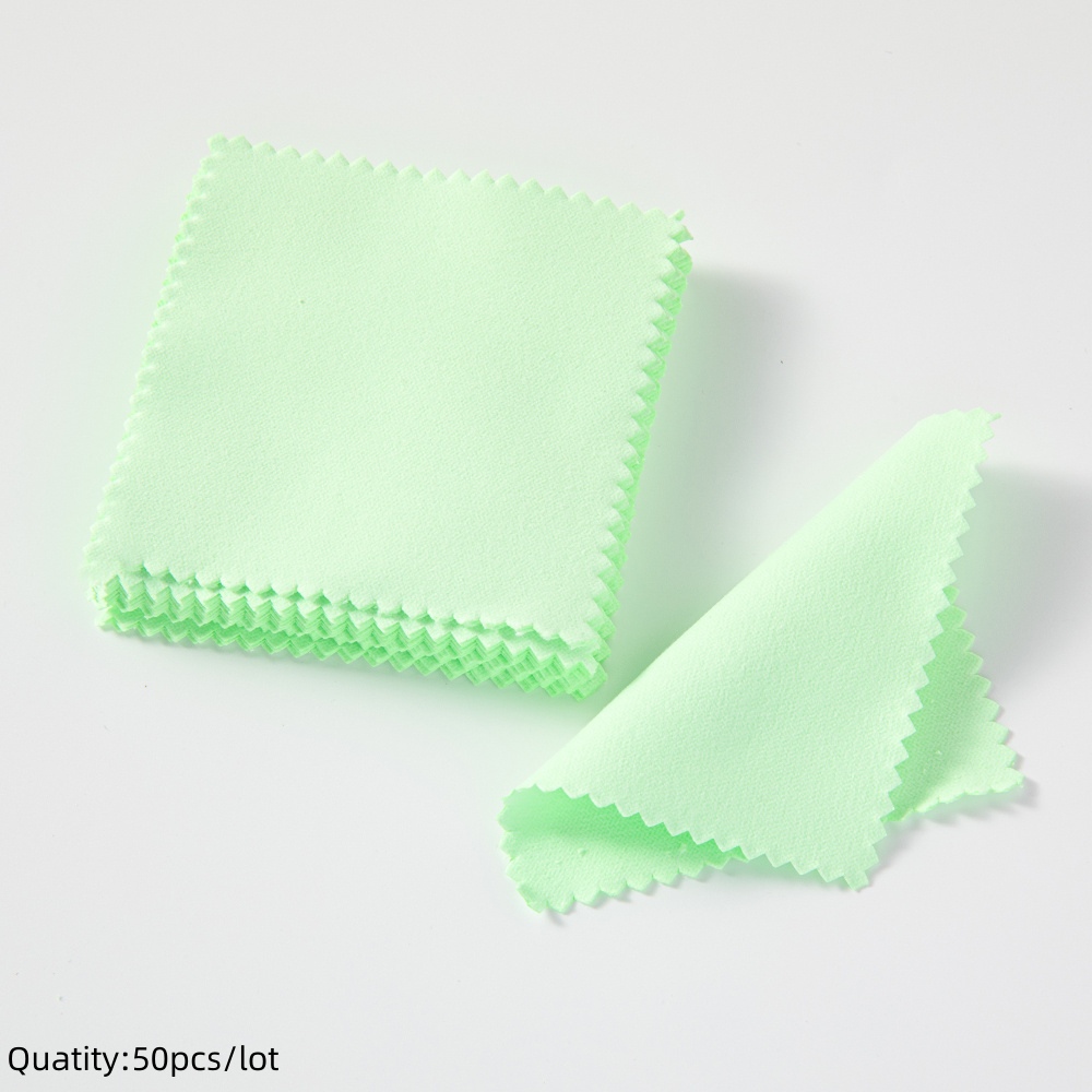 10/50pcs Sterling Silver Cleaning Polishing Cloth Clean Wipe For Jewelry Tool And Equipment Individually Package: GRIJS