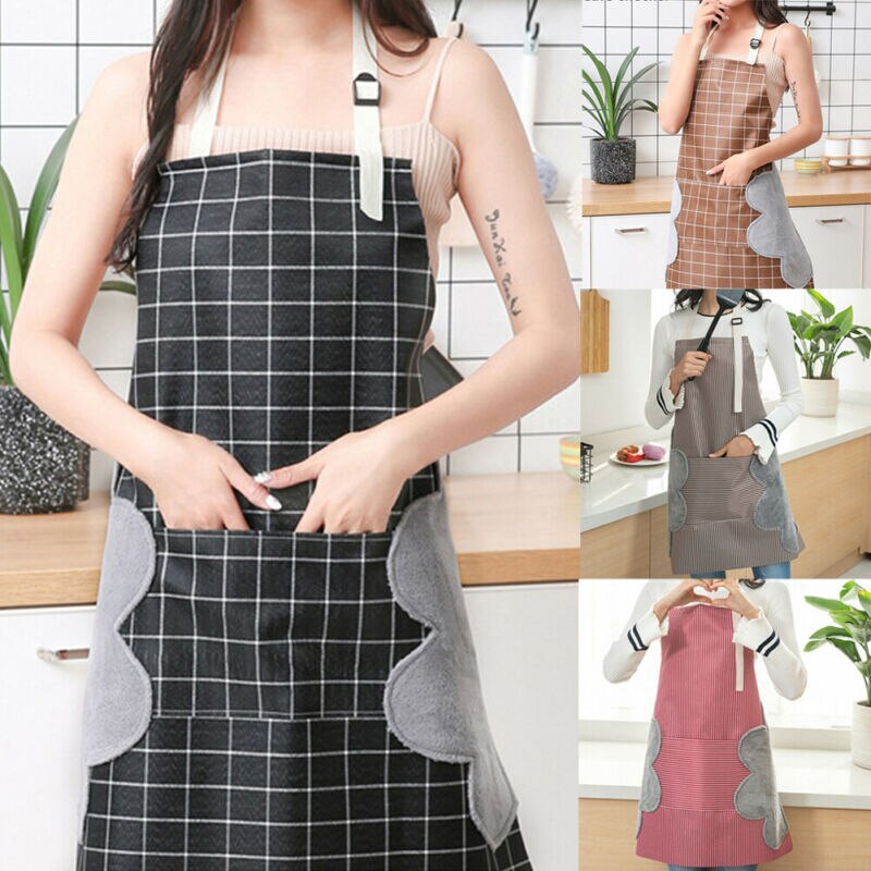 Yu xiaoman Zwarte Polyester Schort voor de Salon - Waterdicht & Aanpasbaar