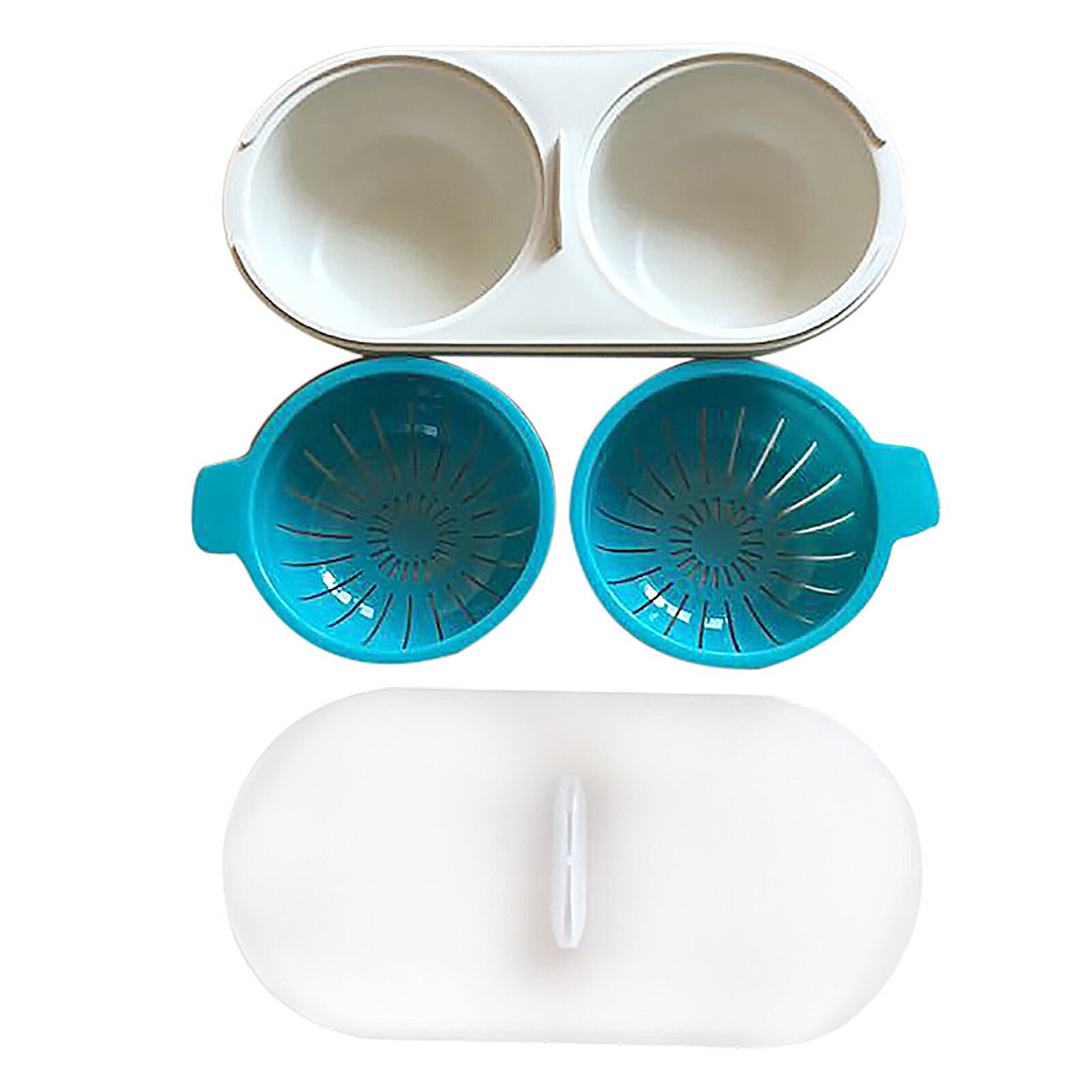 Kitchen Microwave Food Grade Cookware Double Cup Boiler Kitchen Steam: A