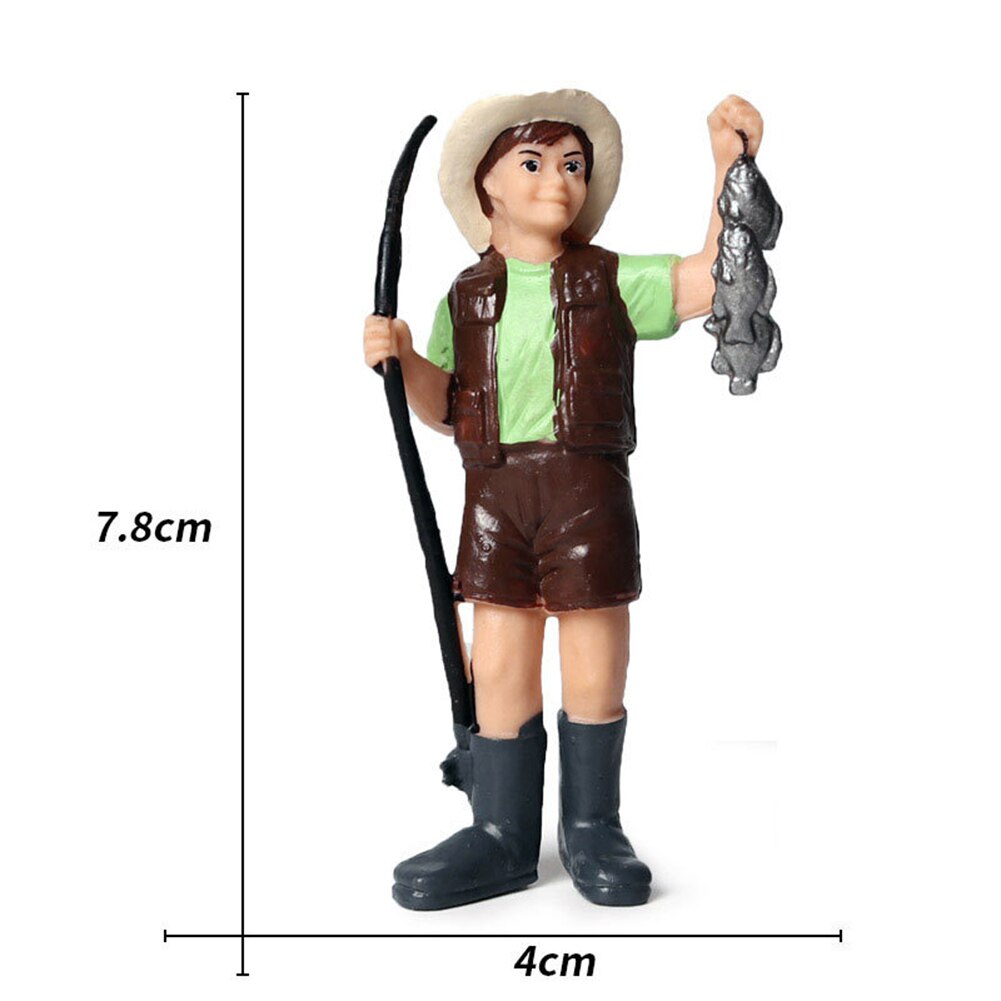 Simulazione Farm Personale Alimentatore Figurine Giocattolo Per Bambini Mini Terreni Agricoli di Paesaggio Della Decorazione Collezione Fatta A Mano Modello Per Bambini Giocattoli Educativi