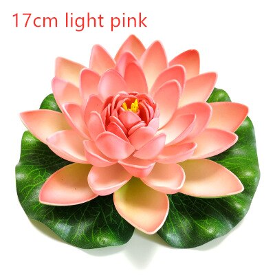 Kunstmatige Lotus Waterlelie Drijvende Bloem Vijver Tank Plant Blad Ornament Thuis Bruiloft Vijver Pool Decoratie: 11