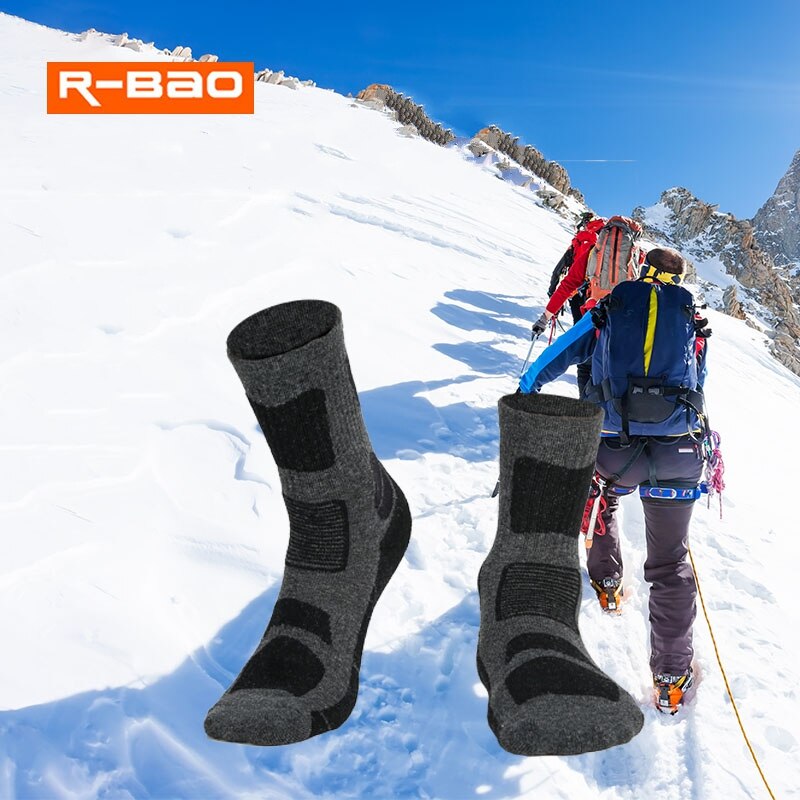 3 Paare/los Winter Verdicken Merino Wolle Socken herren Ski Wandern Thermische Socken Im Freien Warme Sport Socken Männer Thermosocks