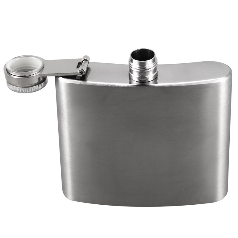 Stainless Steel Hip Liquor Whiskey Alcohol Pocket Flask Box + Funnel