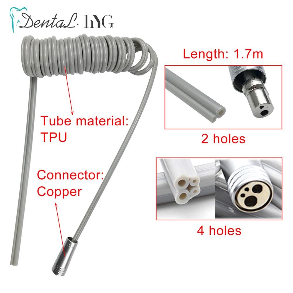 Tubo de manguera de pieza de mano Dental de , 2/4, orificios para materiales de odontología de pieza de mano Dental de alta velocidad, 1 Uds.