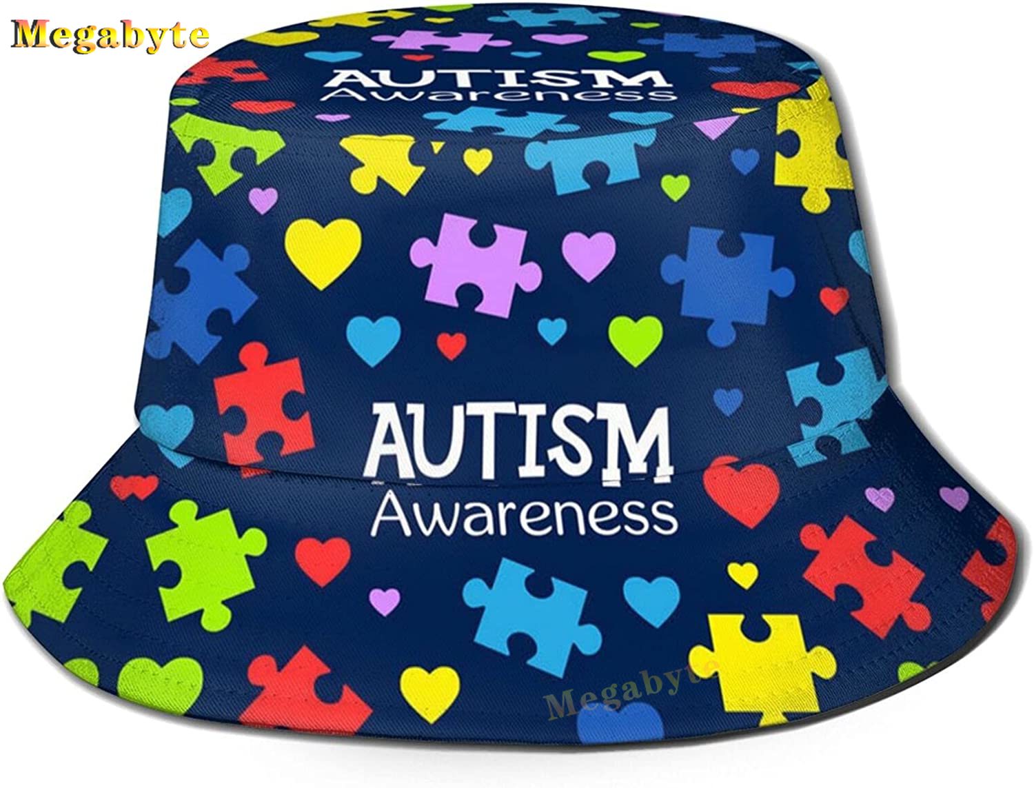 Autism Bucket Hats Autism Awareness Fishman Hat Summer Travel Beach Sun Hat Outdoor Fisherman Cap: Yellow