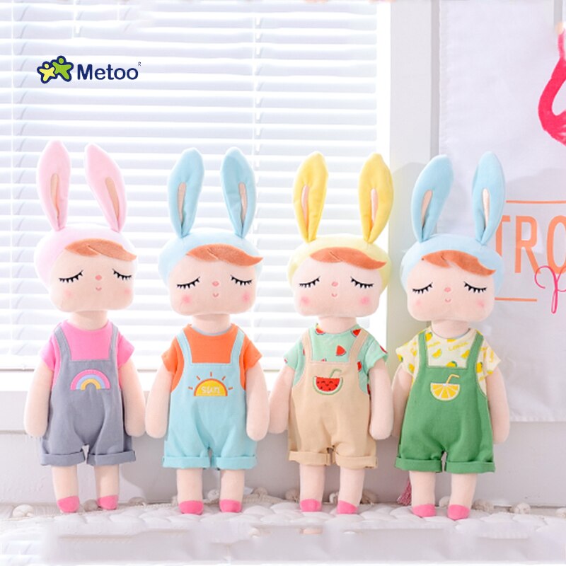 Metoo juguetes de peluche vestir a muñecas Angela con muñeca con vestido de conejo lindo ensueño chica para niños Dressup muñeca
