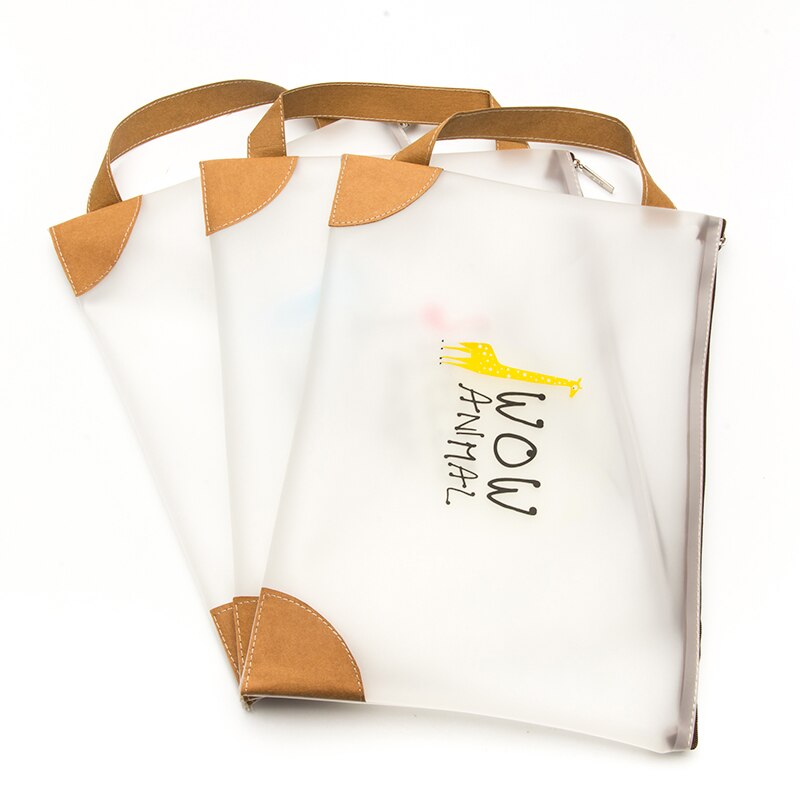 A4 envelope portable transparent envelope PVC zipper test kit file cover school and office supplies