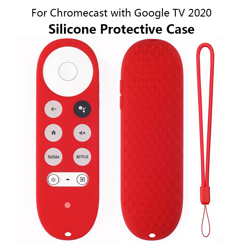 Fernbedienung Abdeckungen Silikon Fall Für Chrome Mit Google TV Stimme Fernbedienung Anti-Verloren Silikon Fall Stoßfest Schützen