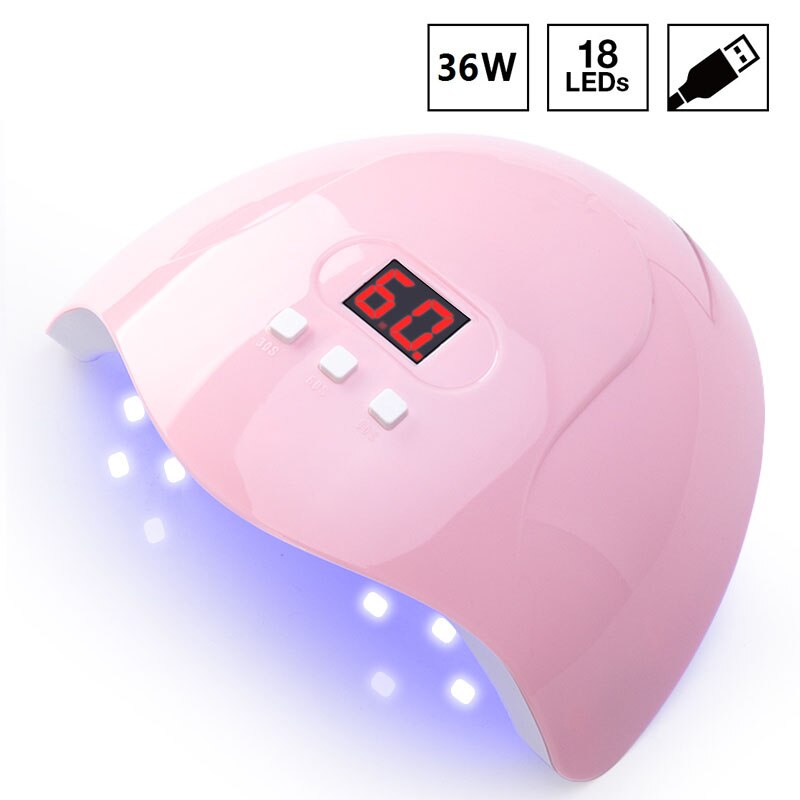 Ladymisty 36W Uv Led Lamp Voor Nagels 18 Leds Nail... – Grandado