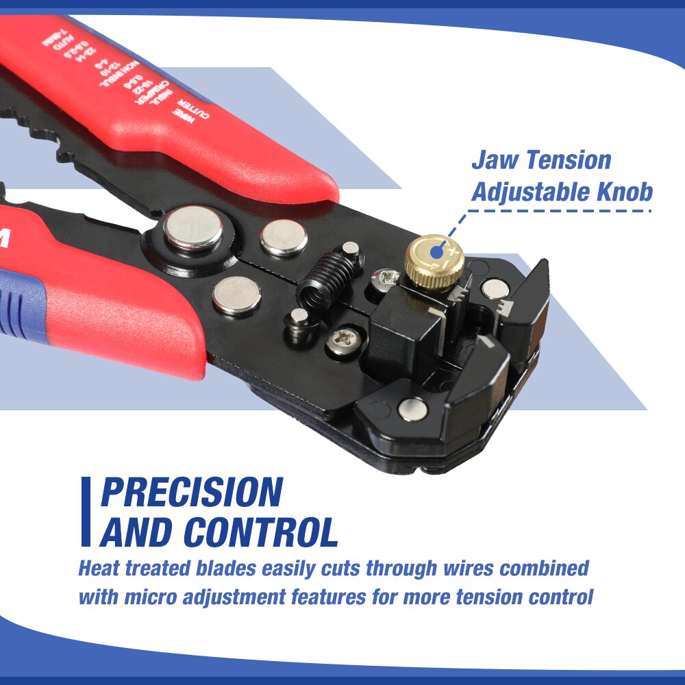 WORKPRO Automatic Crimping Wire Stripper Wire Cutter Multifunction Peeling Hand Tools Crimper Cable Cutter